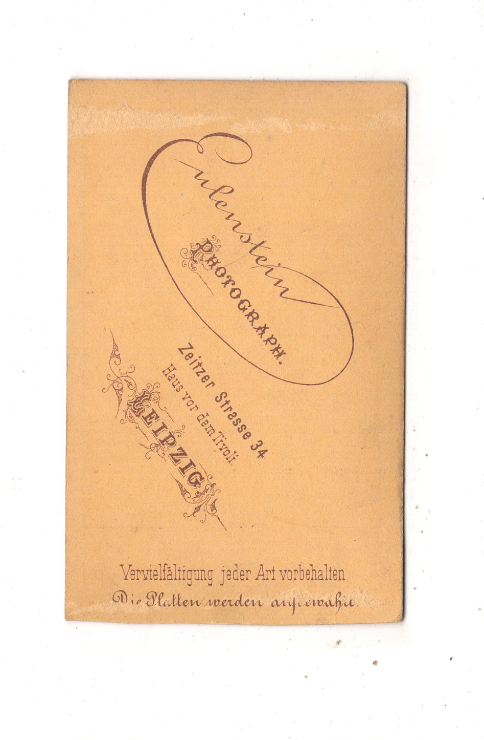 Fotografie Feiner Herr - Leipzig 1870er