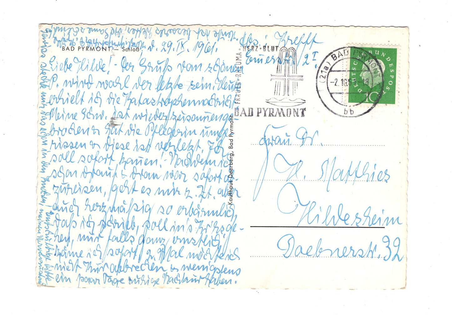 Ansichtskarte Bad Pyrmont / Schloss