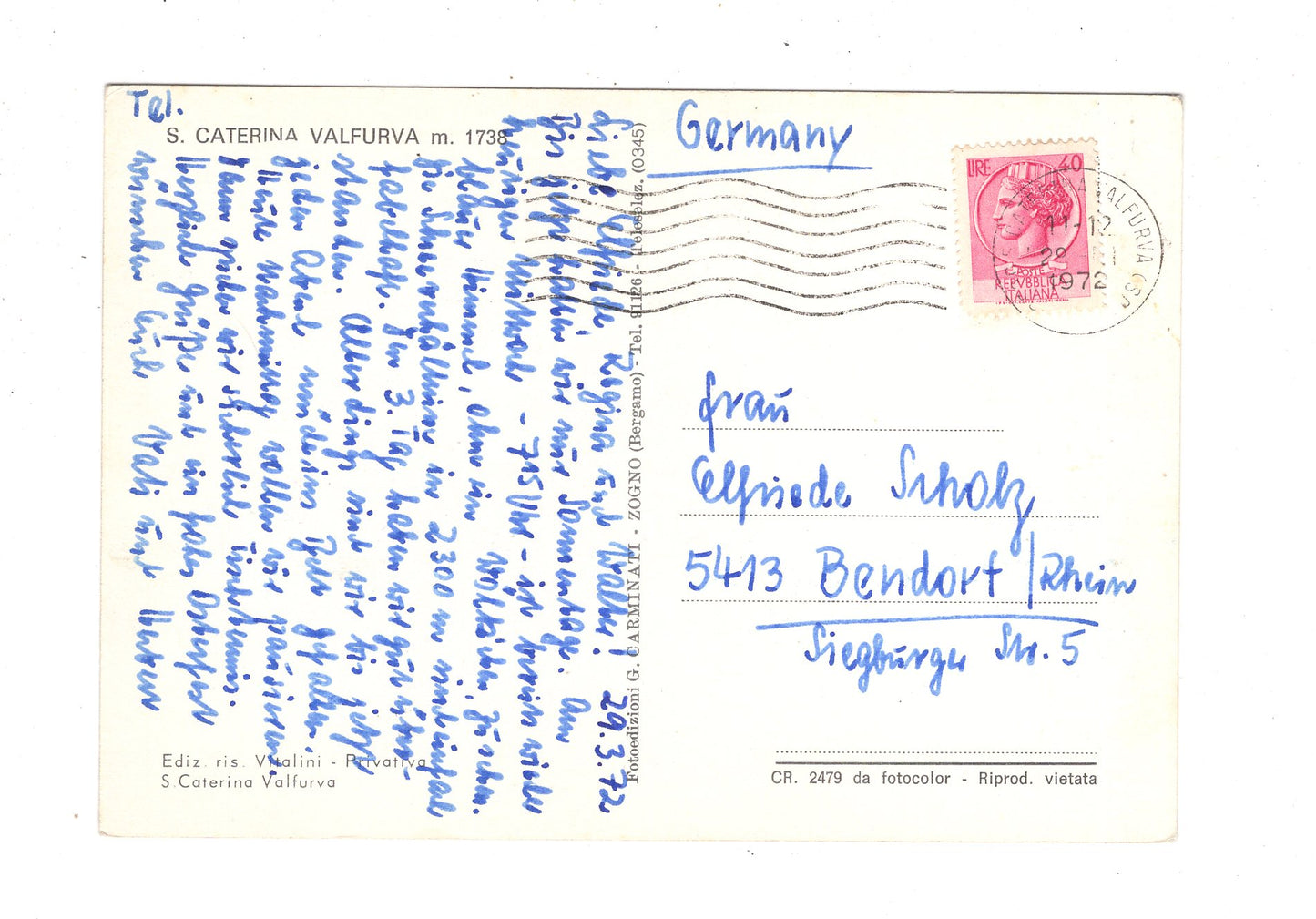 Ansichtskarte S. Caterina Valfura / Italien / N1-59