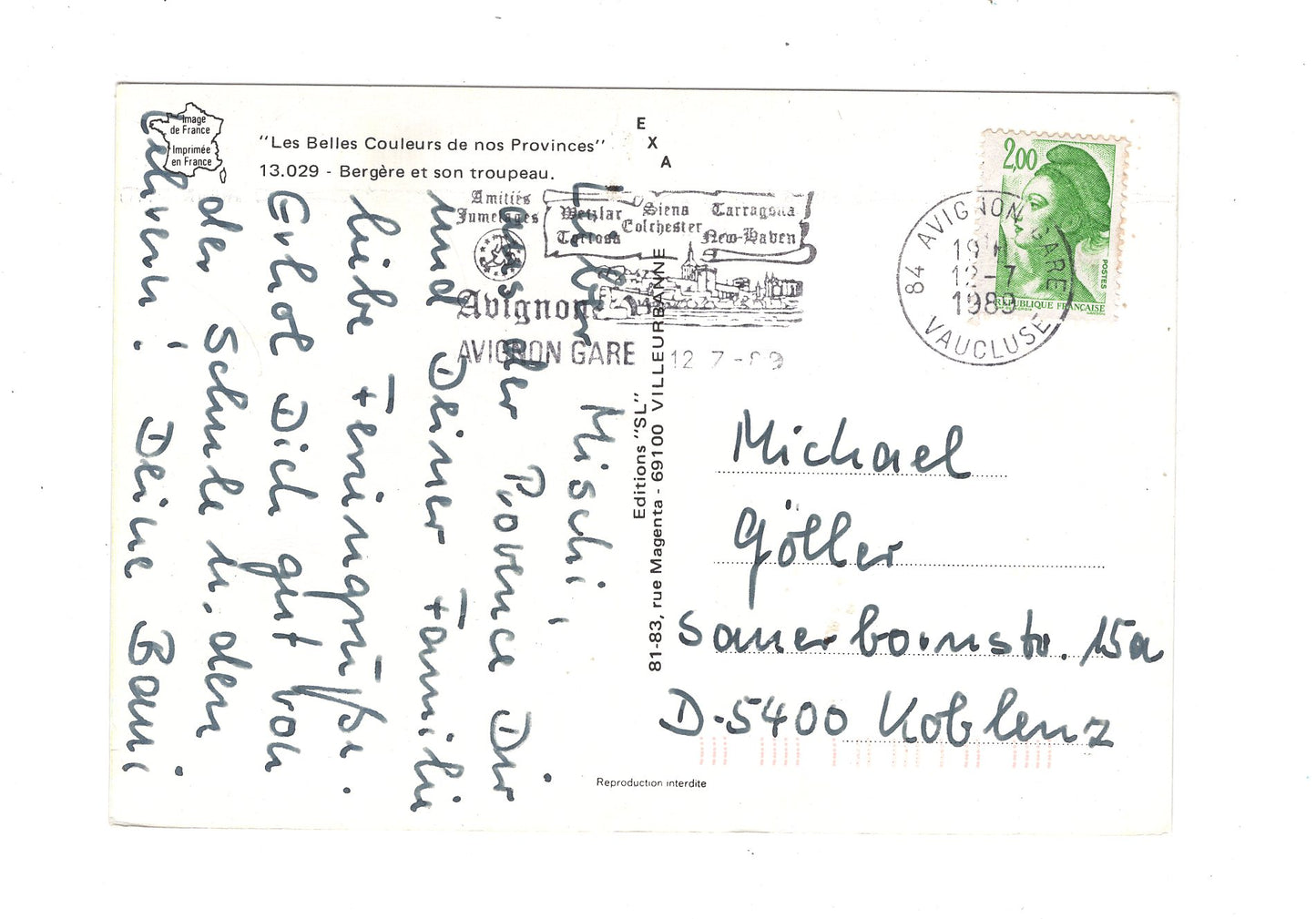 Ansichtskarte Bergere et son troupeau / Frankreich