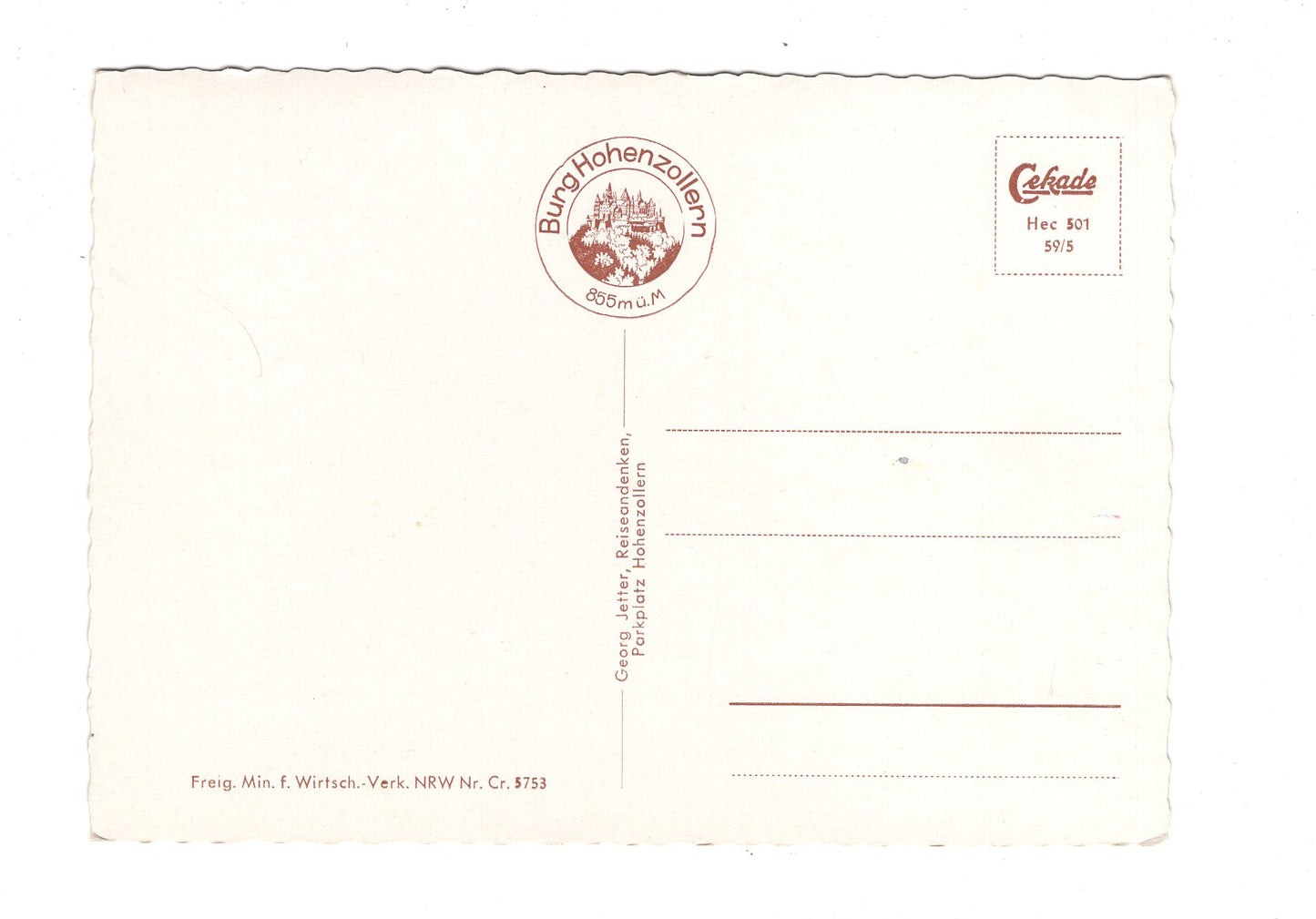 Ansichtskarte Burg Hohenzollern / H1-66