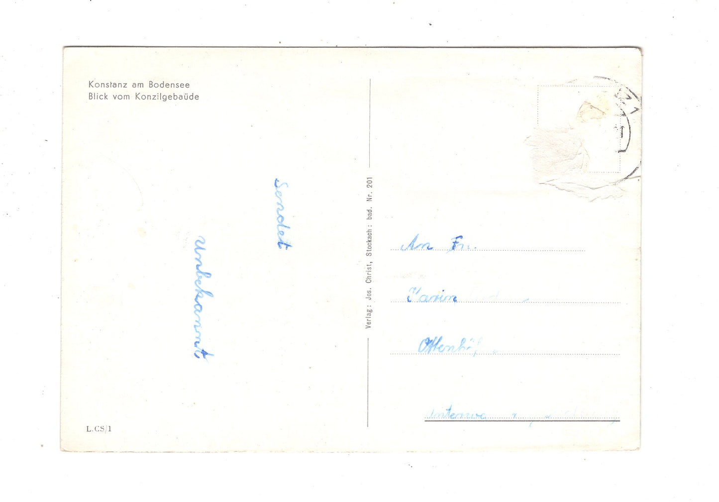 Ansichtskarte Konstanz am Bodensee / Blick vom Konzilgebäude / K1-53