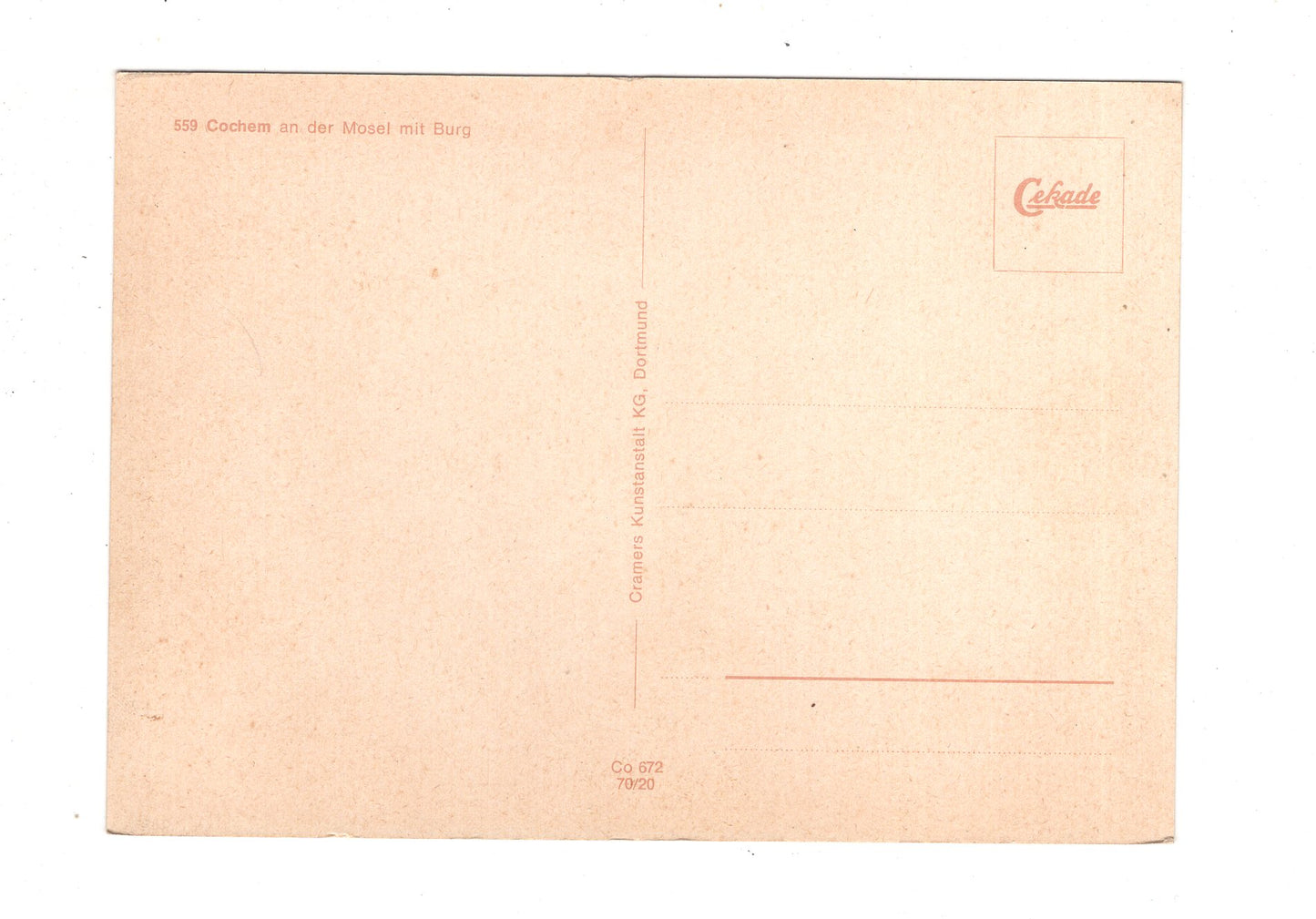 Ansichtskarte Cochem an der Mosel mit Burg / M1-58