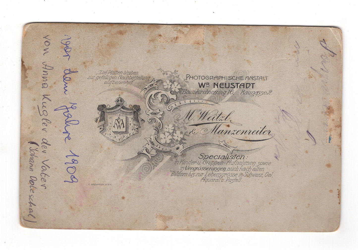 Fotografie Feines Paar - Wiener Neustadt 1900er / CAB X-27