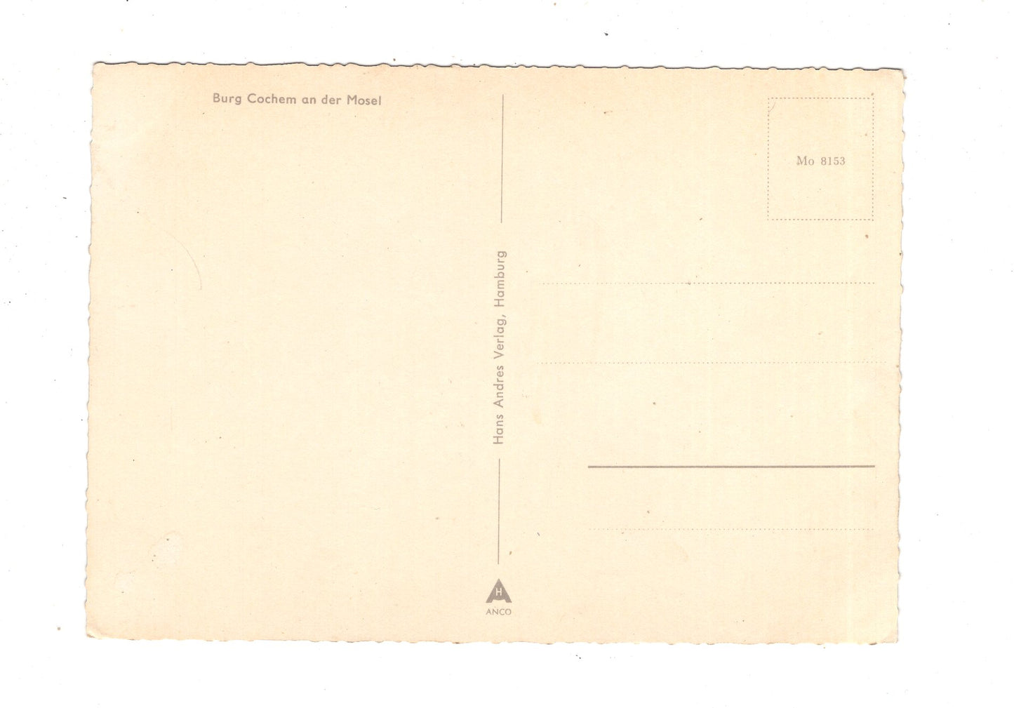 Ansichtskarte Burg Cochem an der Mosel / M1-58
