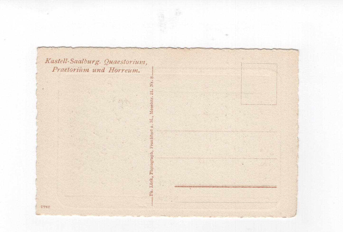 Ansichtskarte Kastell-Saalburg / Quaestorium +++