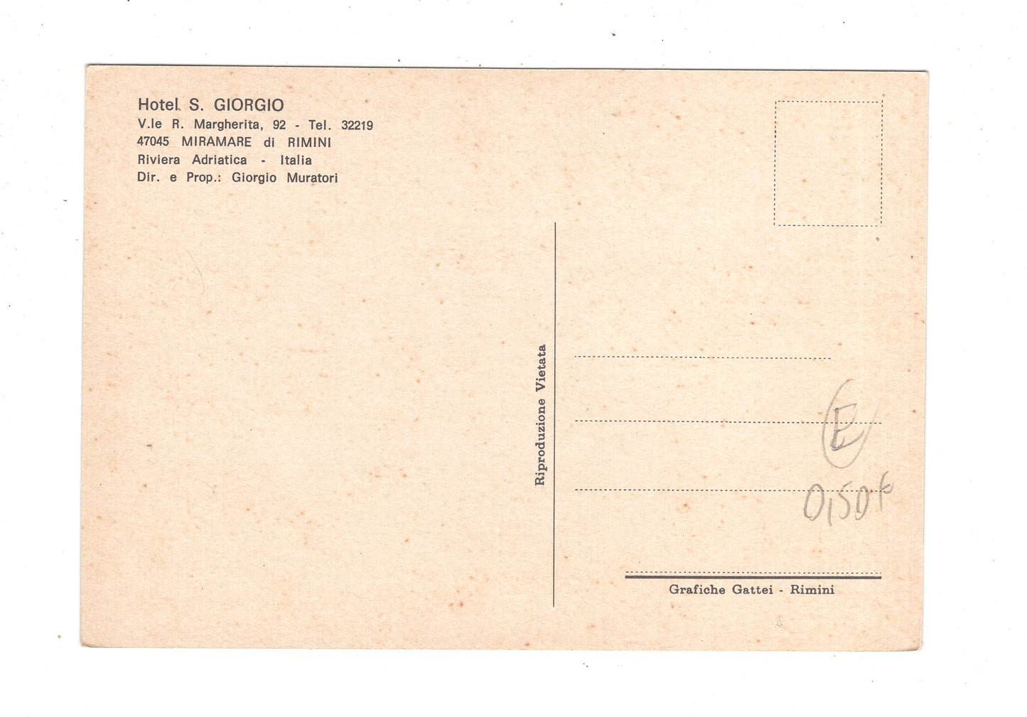 Ansichtskarte Hotel S. Giorgio / Miramare di Rimini / Italien / N1-59