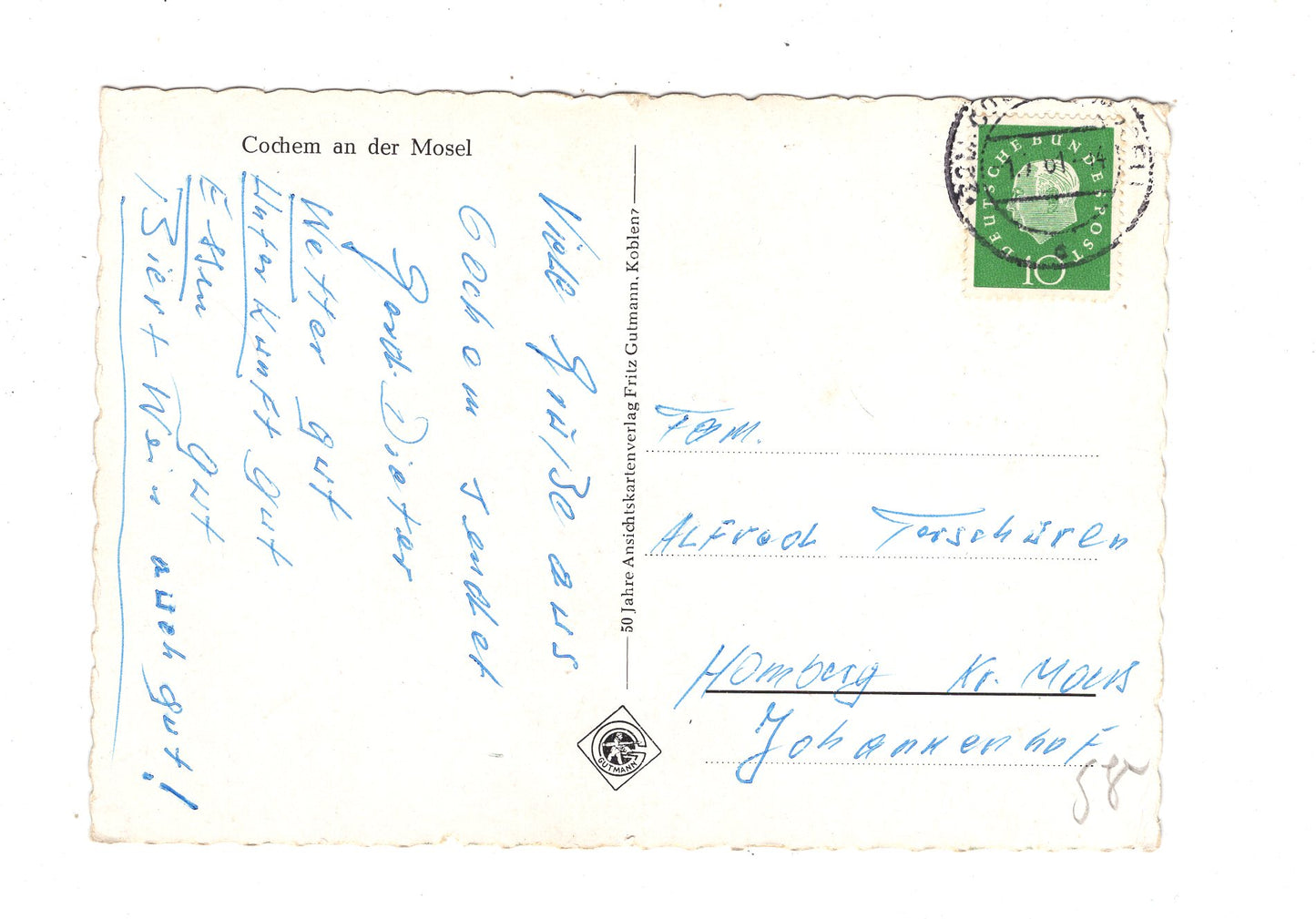 Ansichtskarte Cochem an der Mosel / M1-58