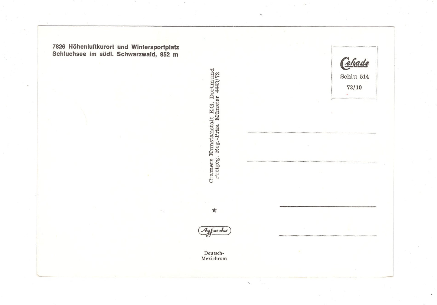 Ansichtskarte Schluchsee im südlichen Schwarzwald / G1-69