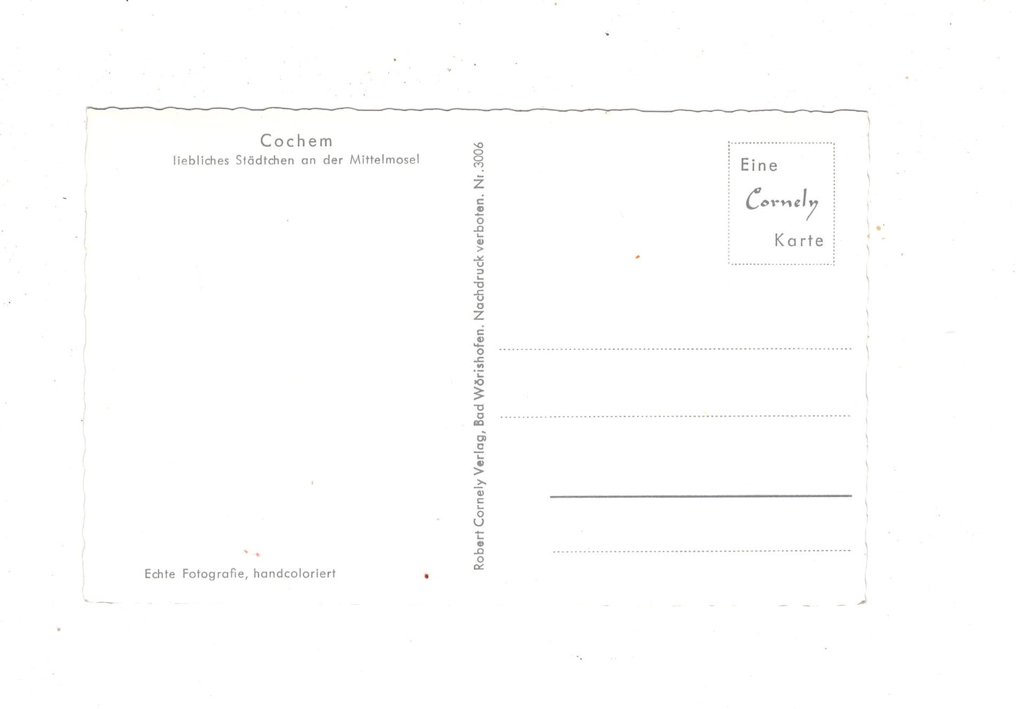 Ansichtskarte Cochem an der Mosel mit Burg und Winnenburg / M1-58