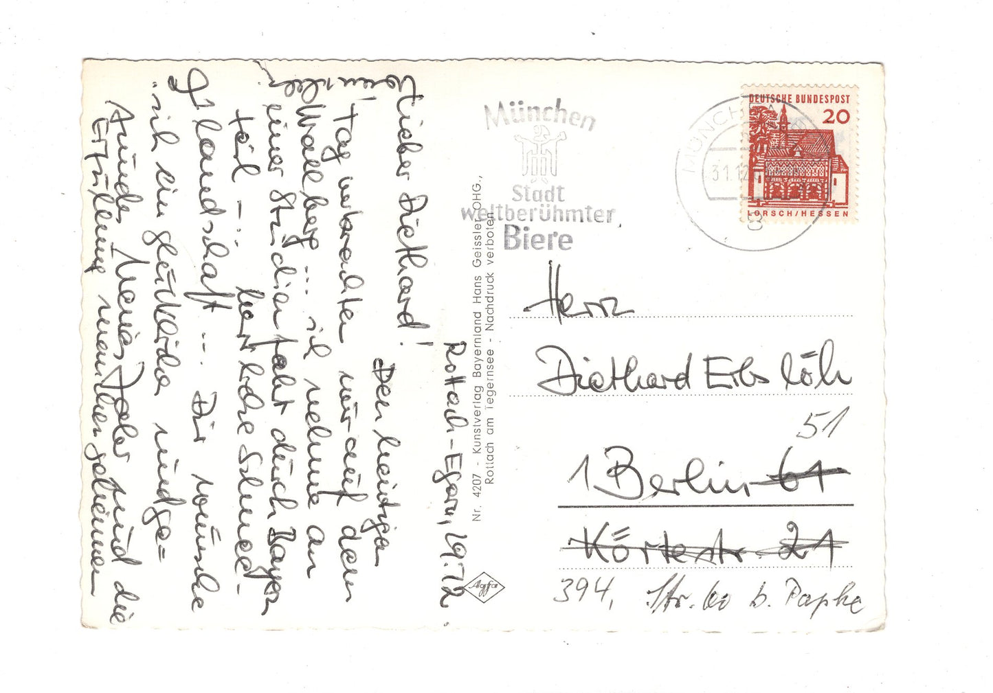 Ansichtskarte Rottach-Egern mit Fockenstein / I1-64