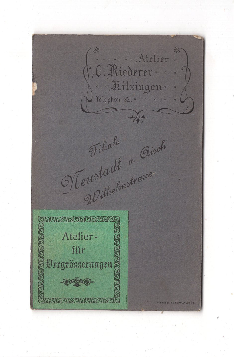 Fotografie Feines Paar - Kitzingen um 1910 / CDV L1-38