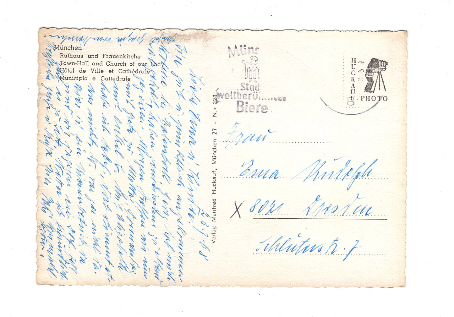 Ansichtskarte München / Rathaus und Frauenkirche / G1-53