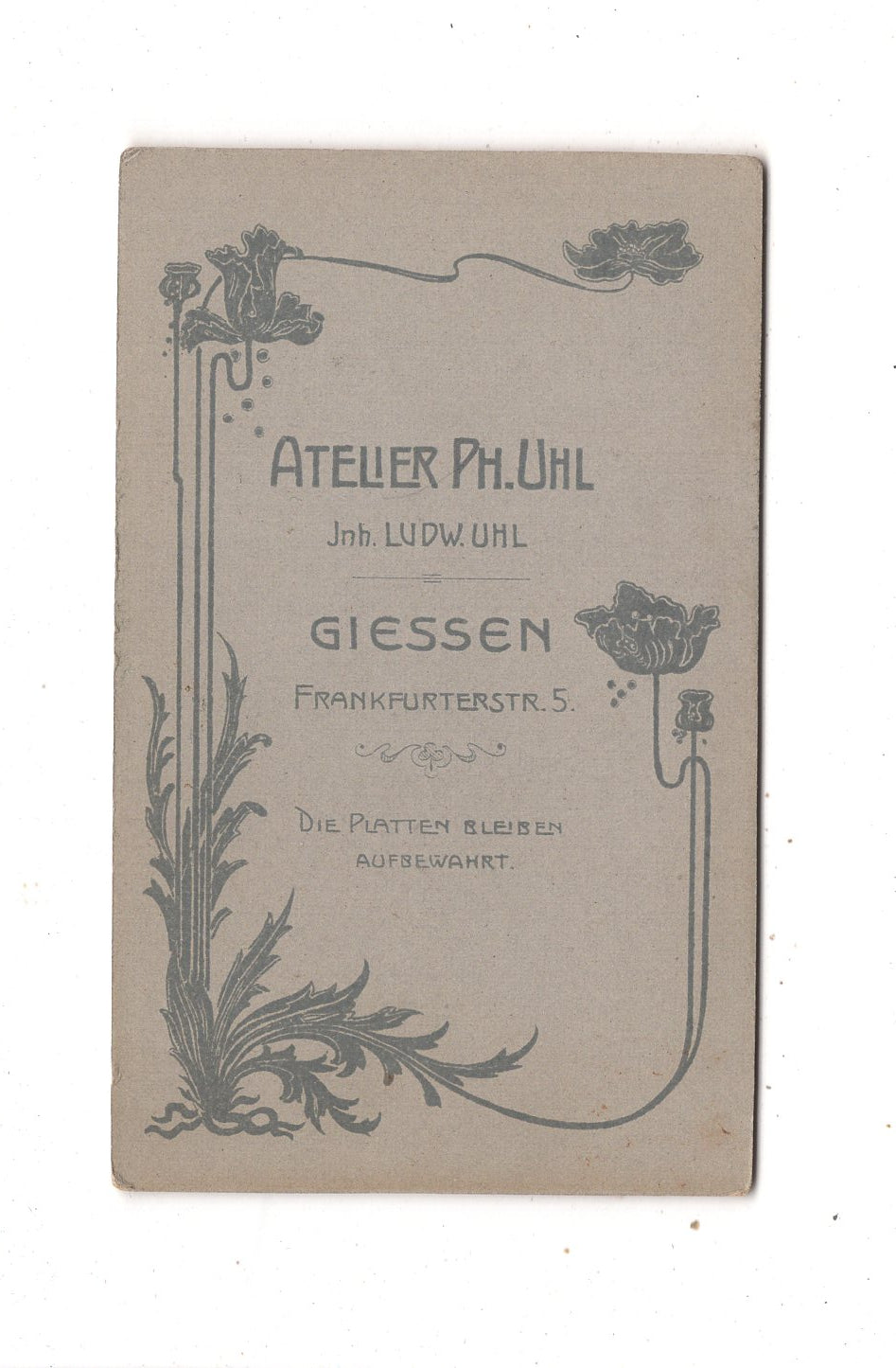 Fotografie Feine Dame mit Mädchen - Gießen um 1900