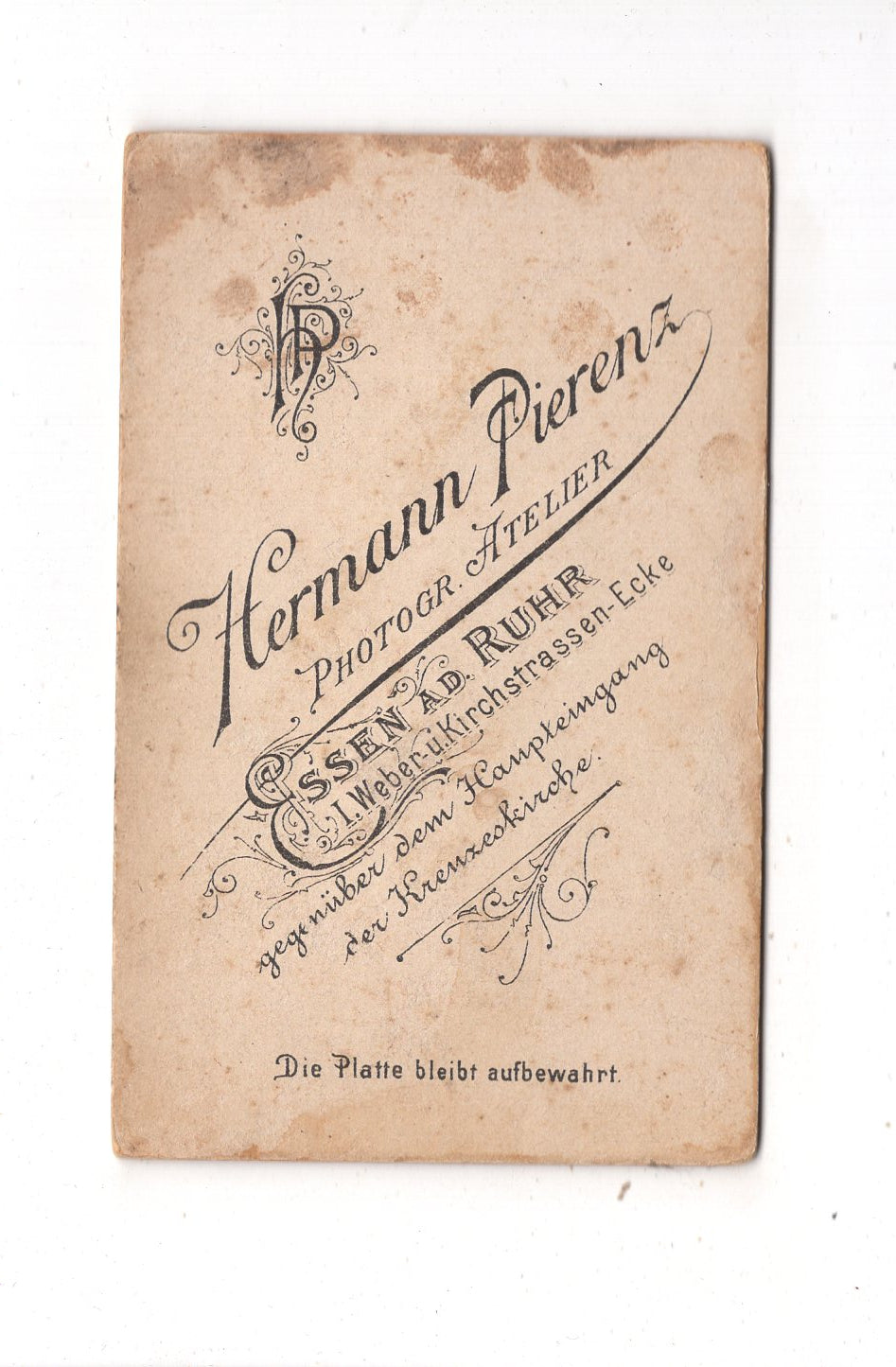 Fotografie Feines Paar - Essen an der Ruhr 1890er / CDV L1-38