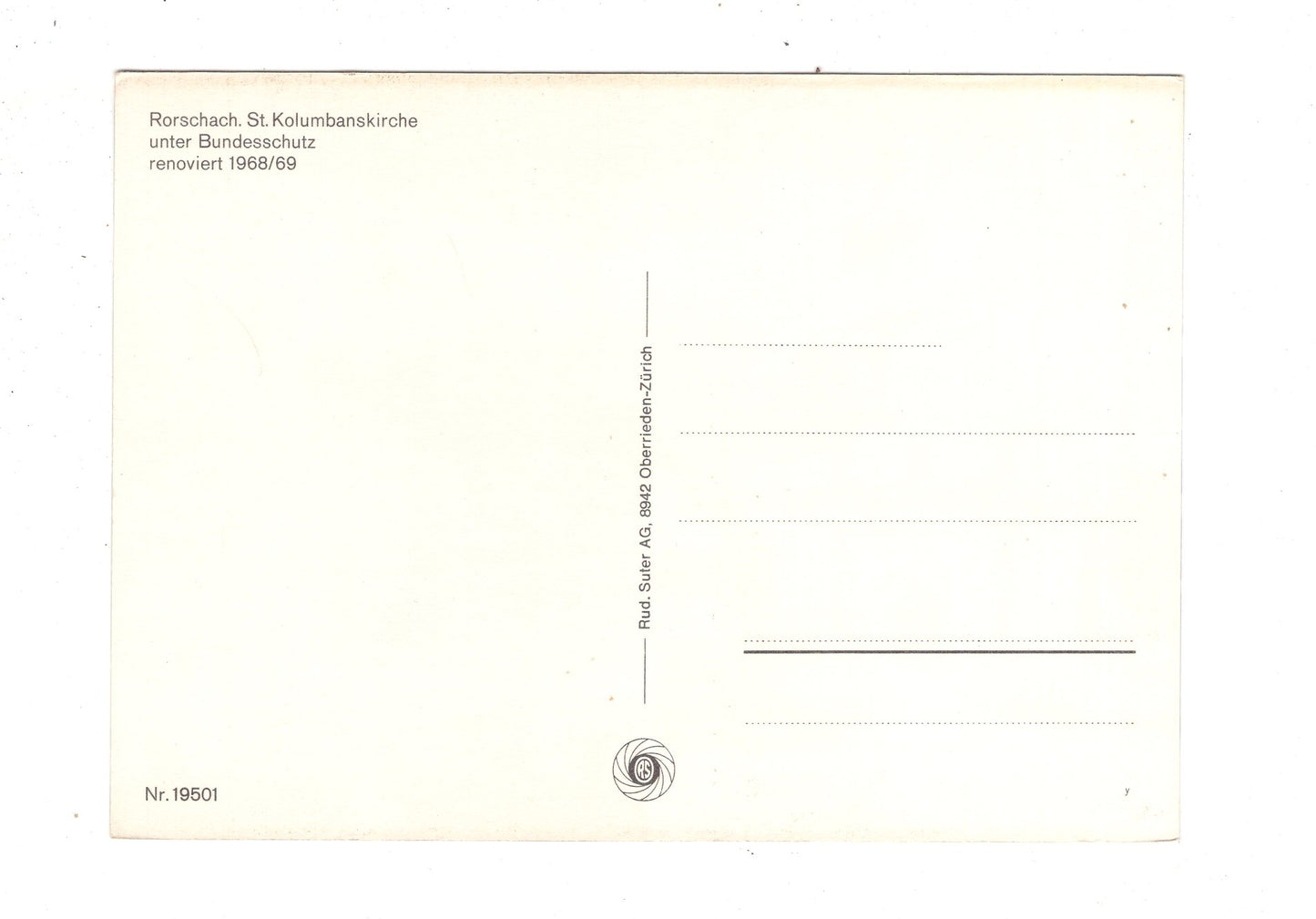 Ansichtskarte Rorschach / Pfarrkirche St. Kolumban / Schweiz