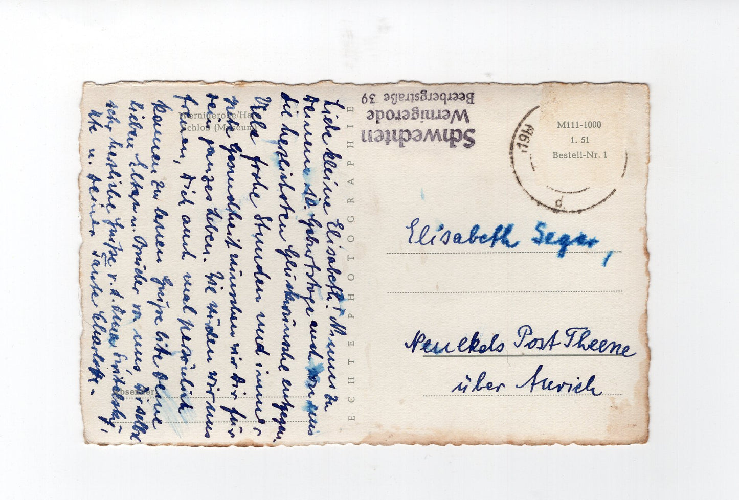 Ansichtskarte Wernigerode / Harz / Schloss