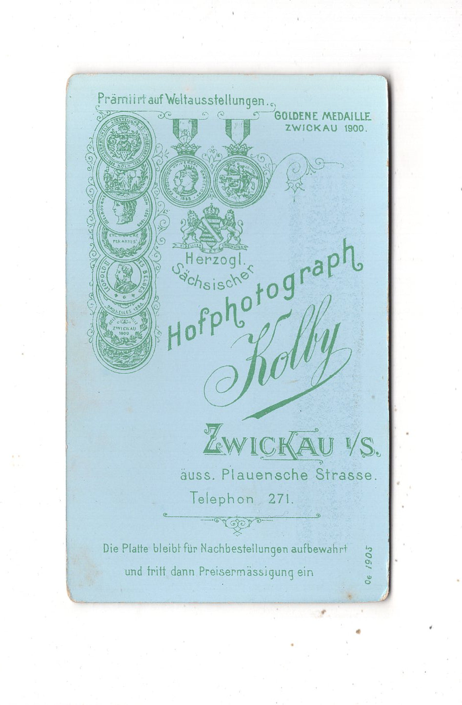 Fotografie Feine Dame - Zwickau 1905