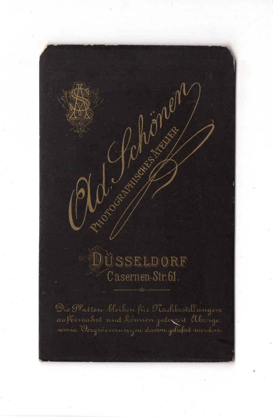 Fotografie Damenportrait - Düsseldorf 1880er / CDV C1-17