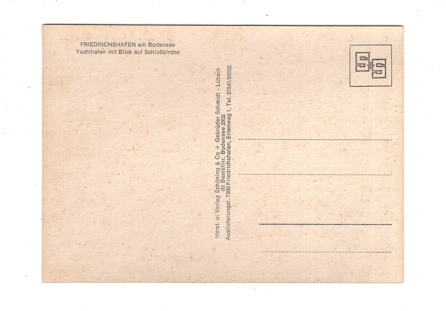 Ansichtskarte Friedrichshafen am Bodensee / Yachthafen - Schlosskirche / K1-53