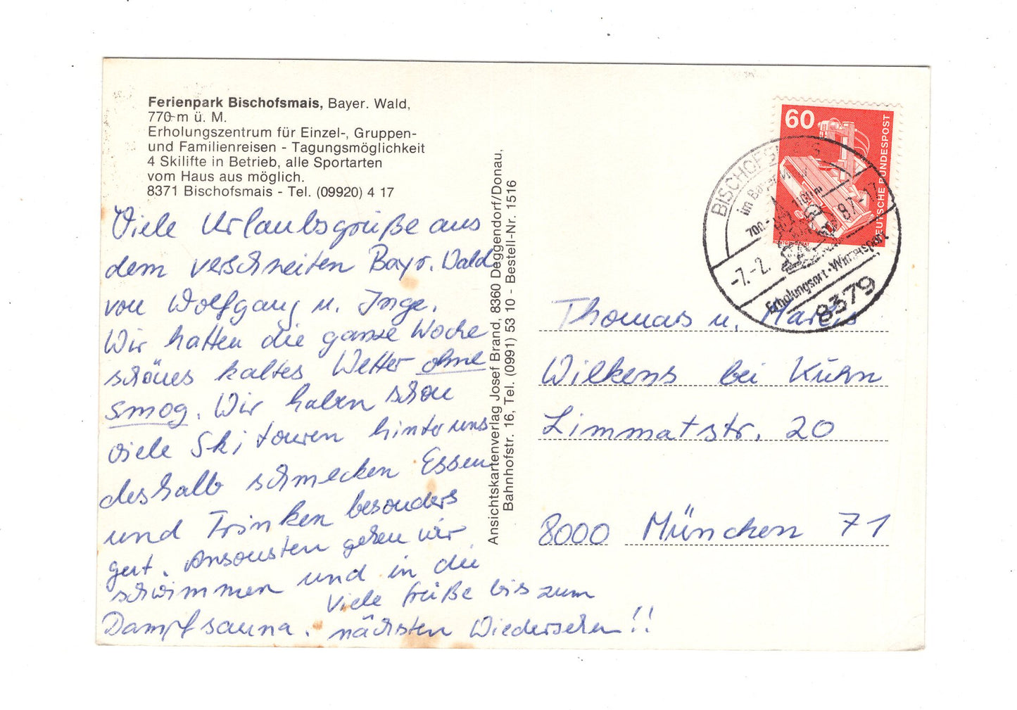 Ansichtskarte Bischofsmais / Bayerischer Wald