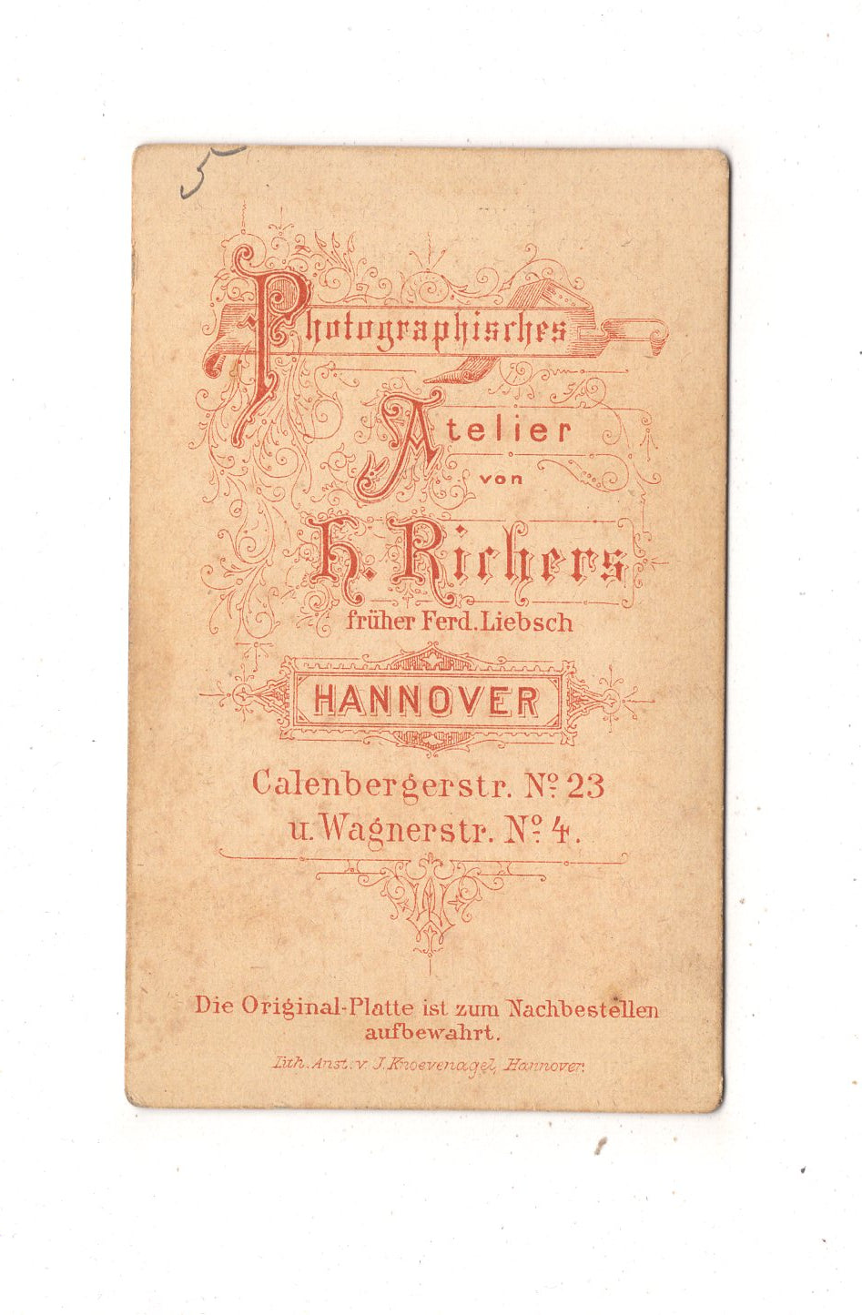 Fotografie Feines Paar - Hannover 1870er / CDV L1-38