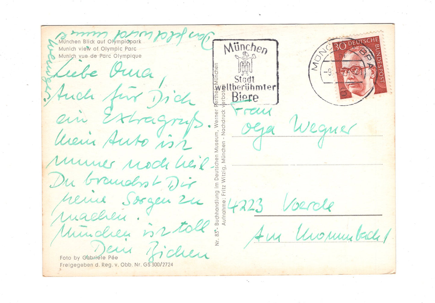 Ansichtskarte München / Blick auf den Olympiapark / G1-53