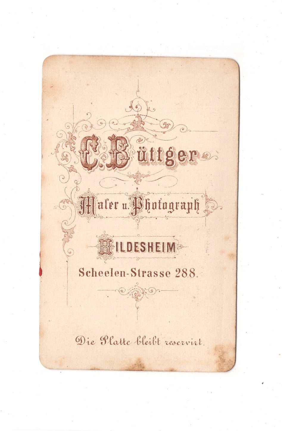 Fotografie Damenportrait - Hildesheim um 1870 / CDV C1-17