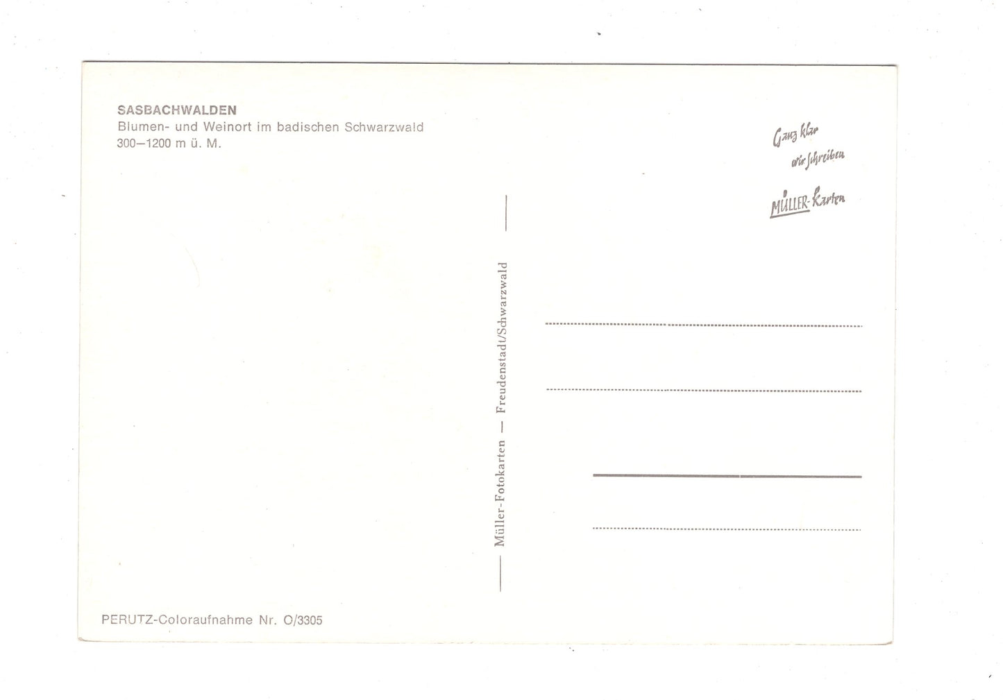 Ansichtskarte Sasbachwalden im badischen Schwarzwald / G1-70