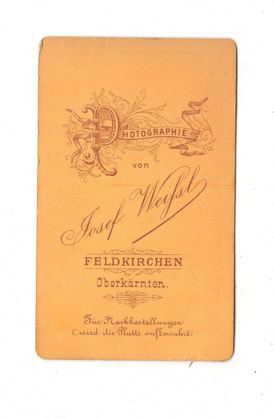 Fotografie Feines Paar - Feldkirchen / Oberkärnten 1860er / CDV L1-38
