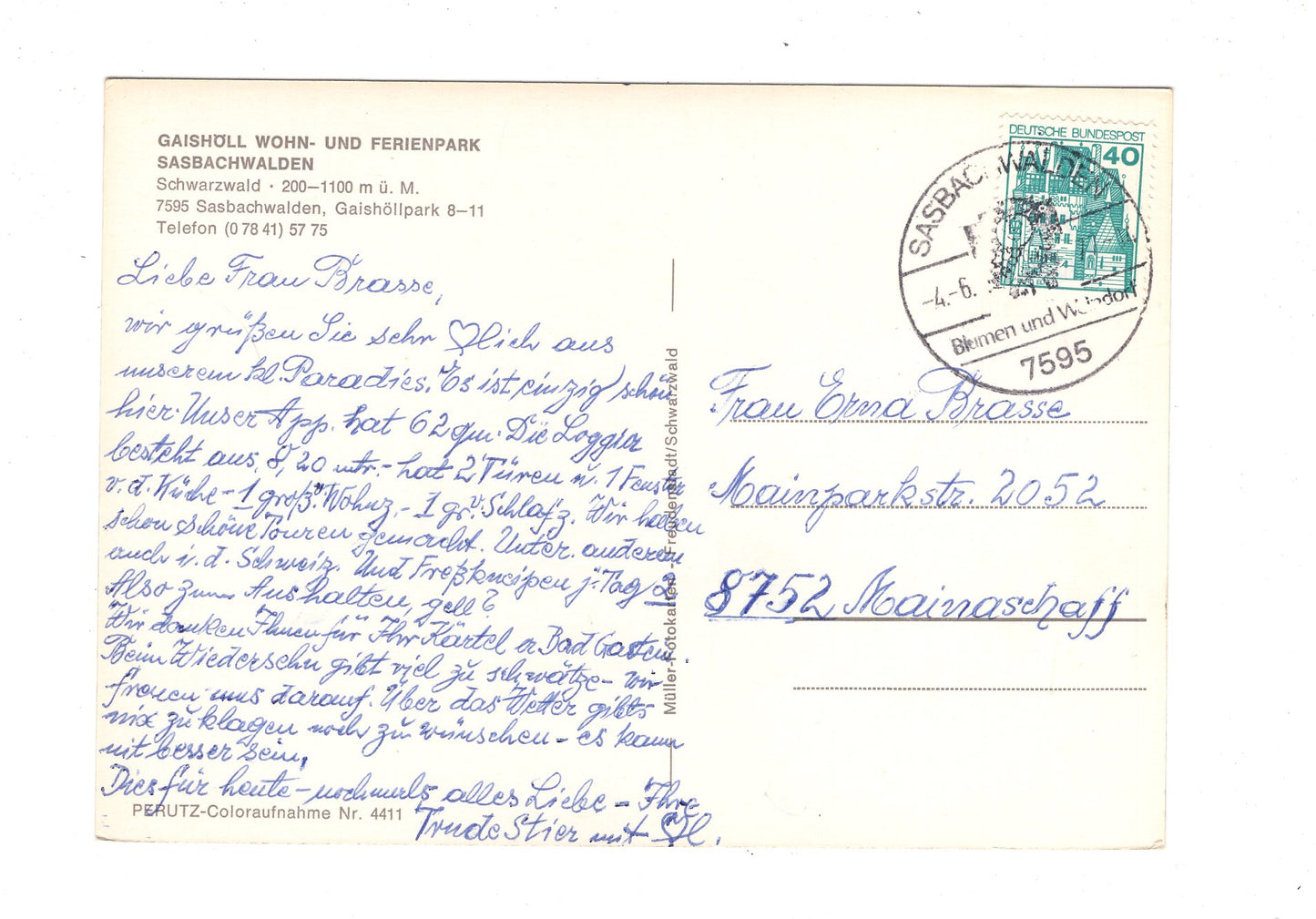 Ansichtskarte Gaishöll Wohn- und Ferienpark /Sasbachwalden im Schwarzwald / G1-70