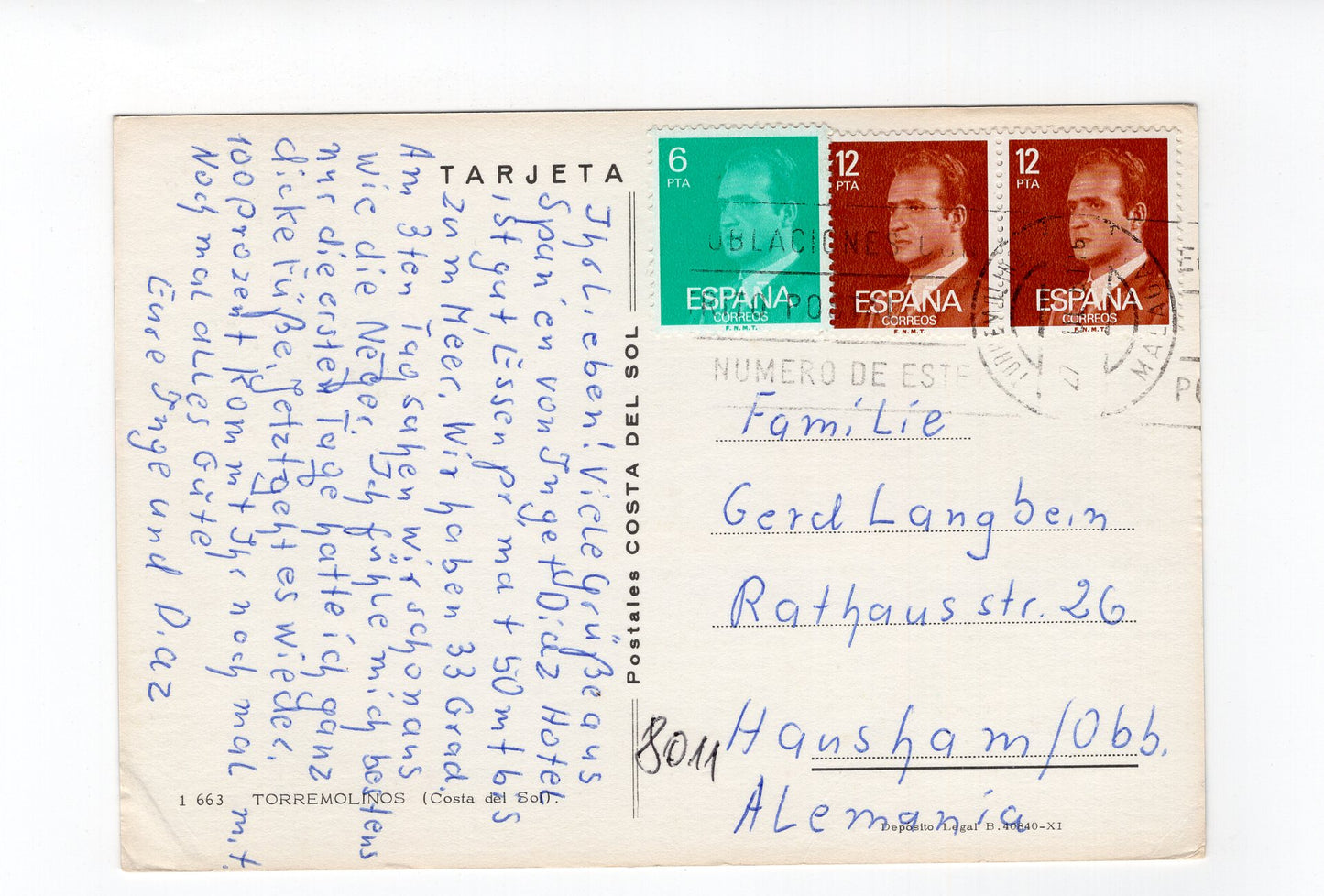 Ansichtskarte Torremolinos / Costa del Sol / Spanien