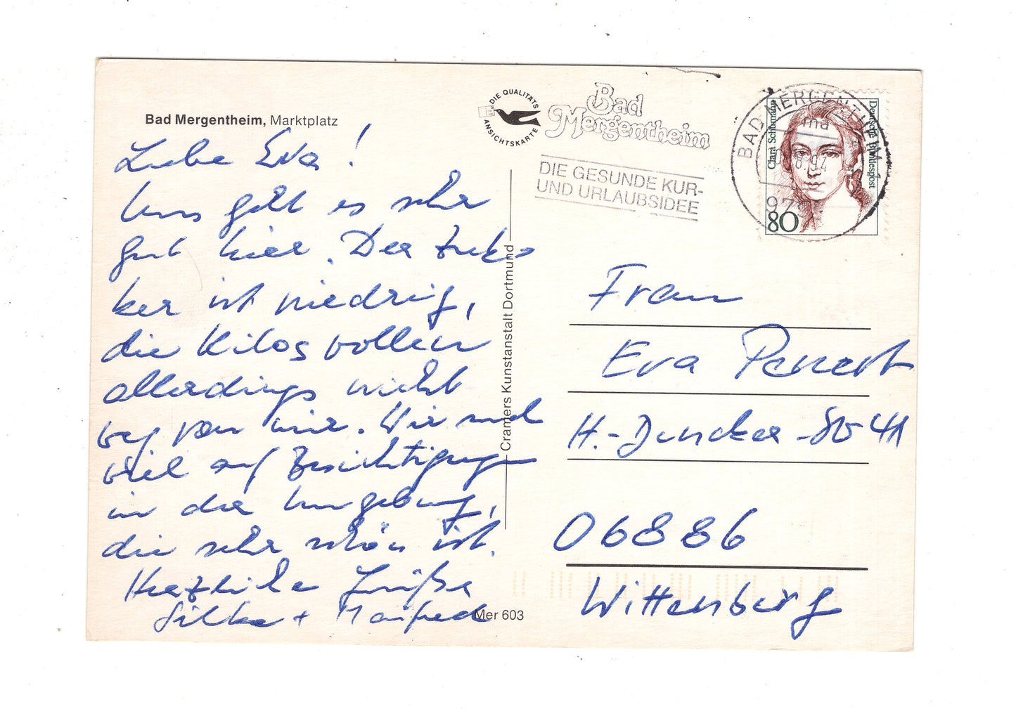 Ansichtskarte Bad Mergentheim / Marktplatz / J1-61