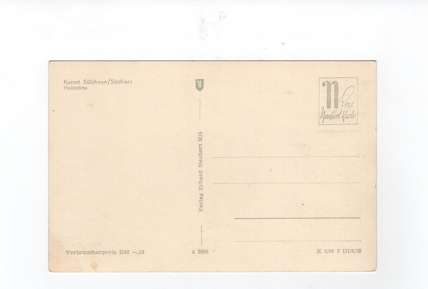 Ansichtskarte Sülzhayn / Südharz / Heilstätte