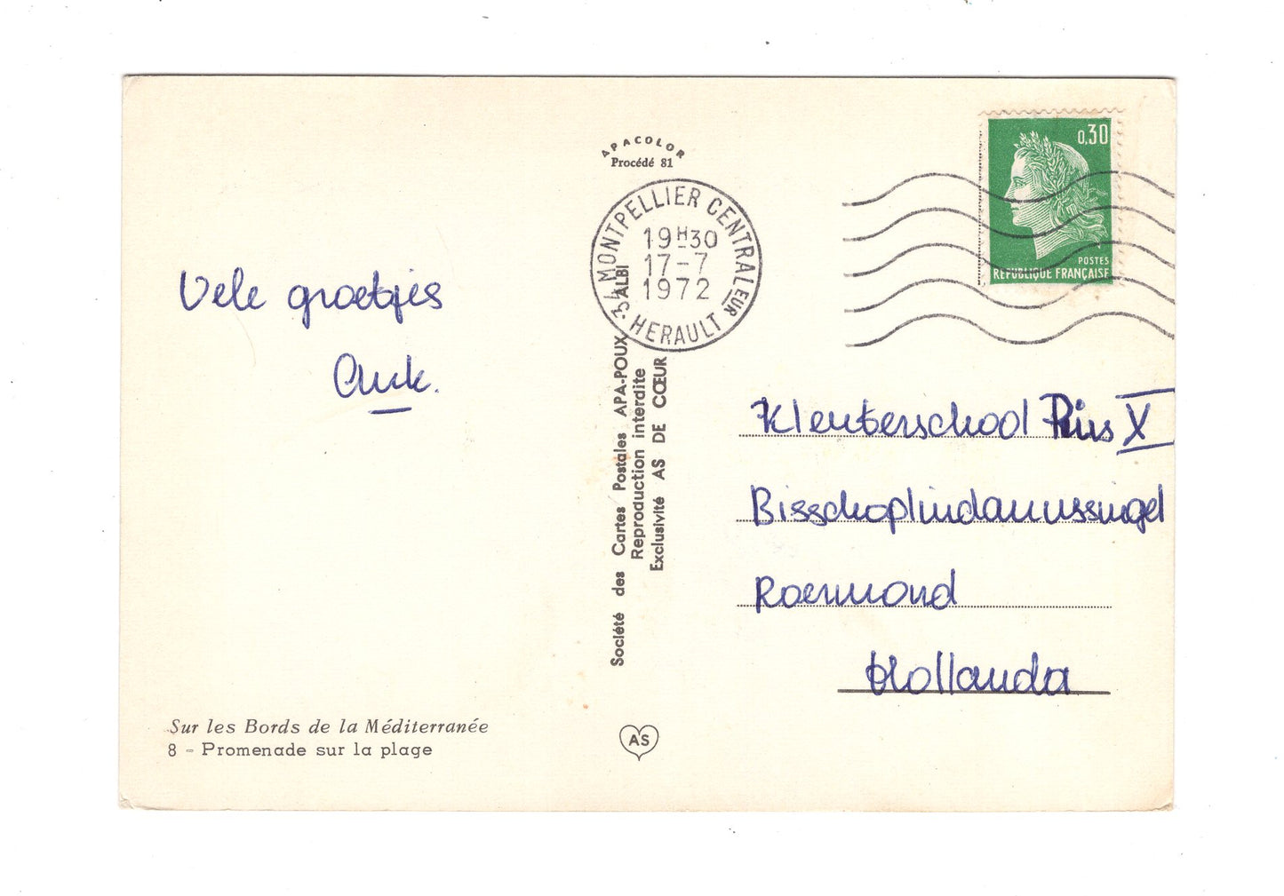 Ansichtskarte Sur les Bords de la Mediterranee / Frankreich