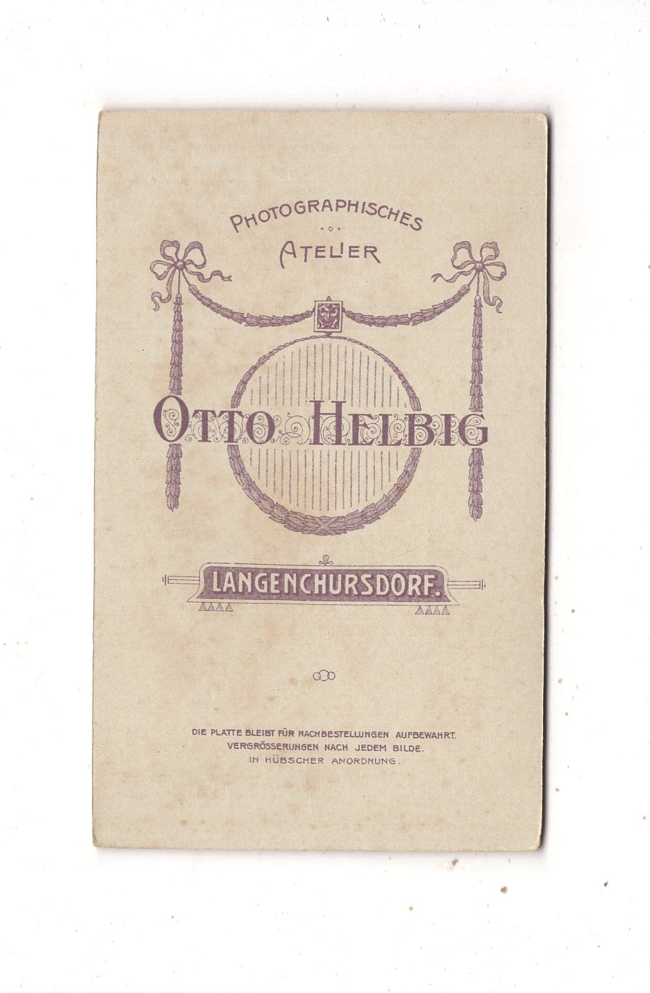 Fotografie Feine Dame - Langenchursdorf um 1900