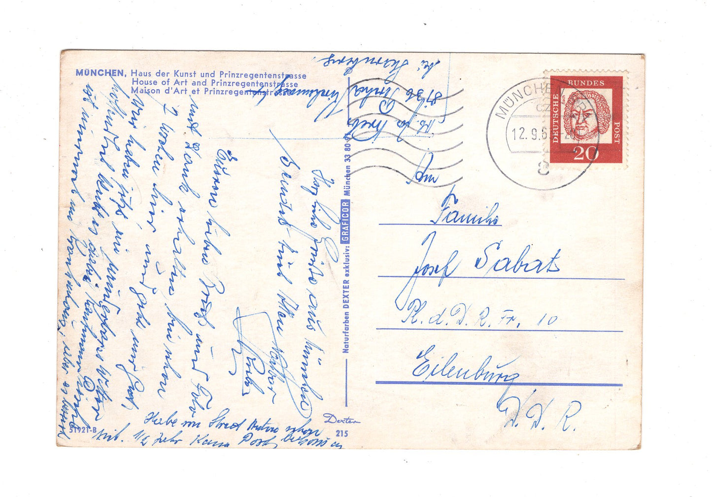 Ansichtskarte München / Haus der Kunst und Prinzregentenstraße / G1-53