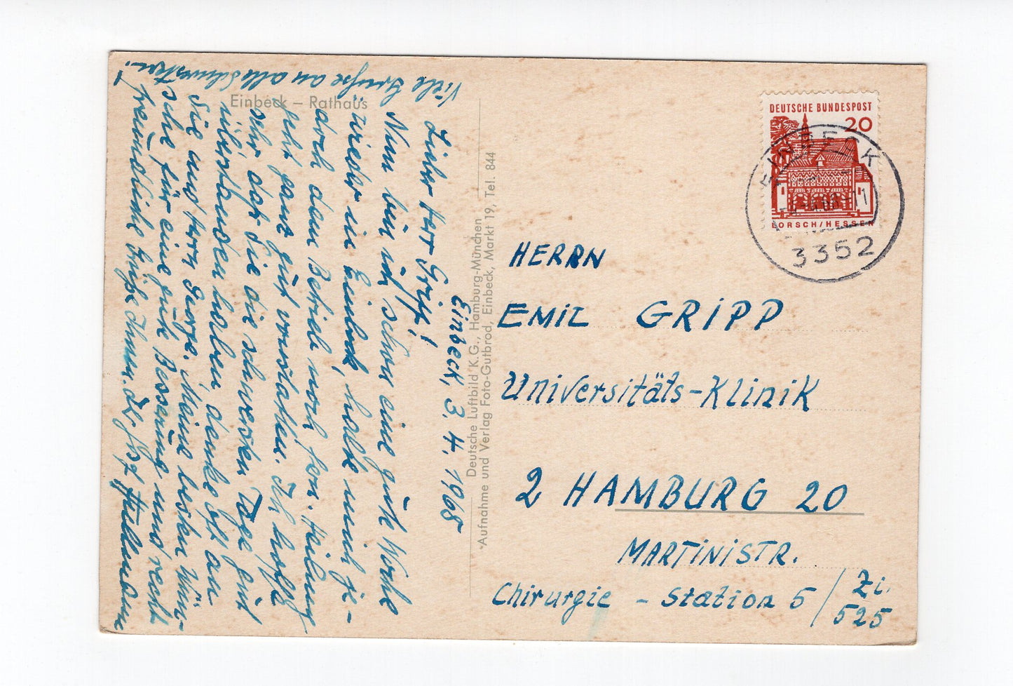 Ansichtskarte Einbeck / Rathaus