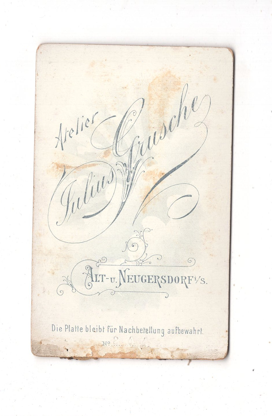 Fotografie Niedlicher kleiner Junge - Alt- u. Neugersdorf 1890er / CDV M1-20