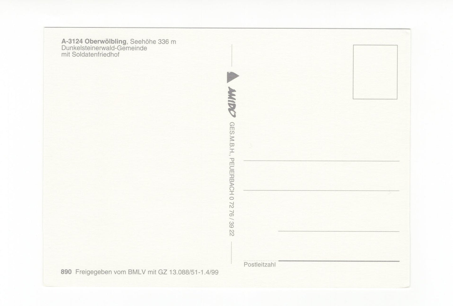 Ansichtskarte Oberwölbling / Niederösterreich / Österreich