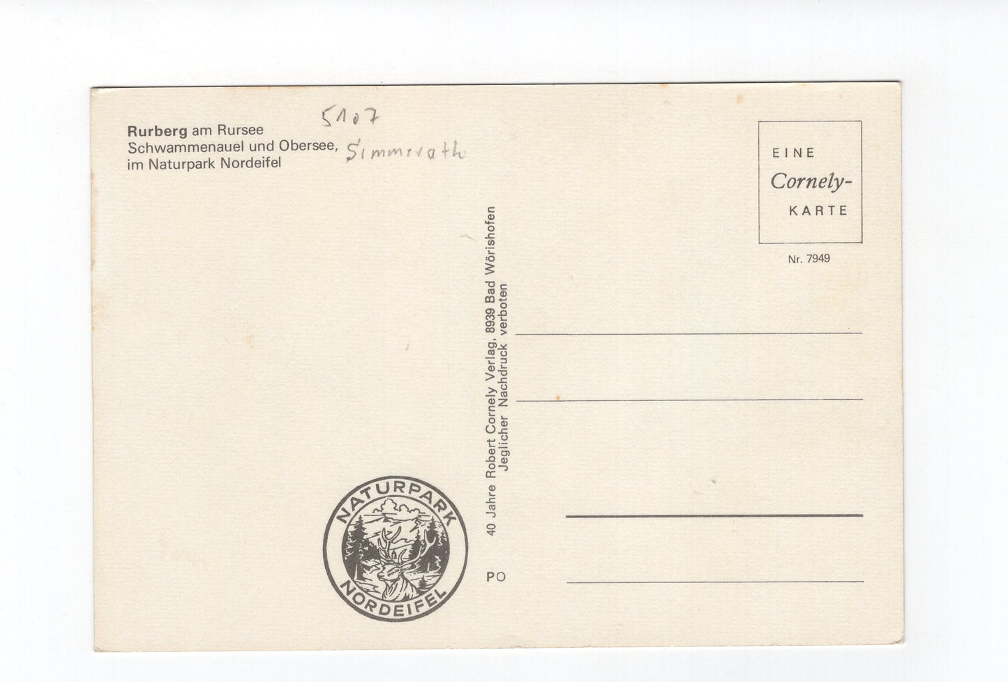 Ansichtskarte Rurberg am Rursee / Eifel