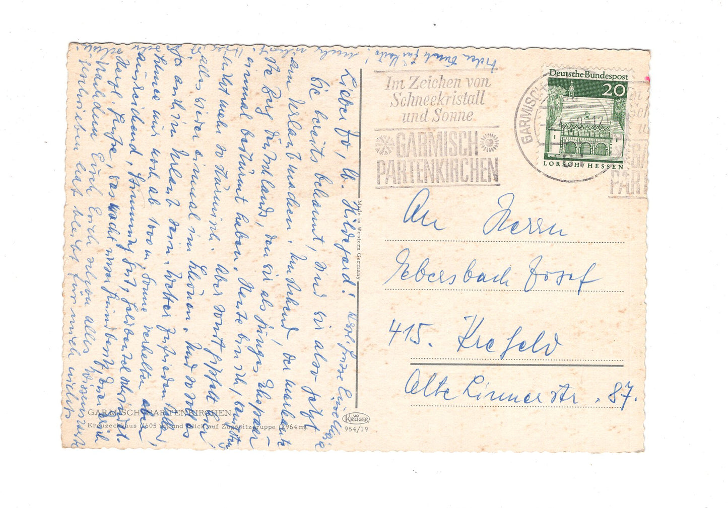 Ansichtskarte Garmisch-Partenkirchen / Kreuzeckhaus / G1-54