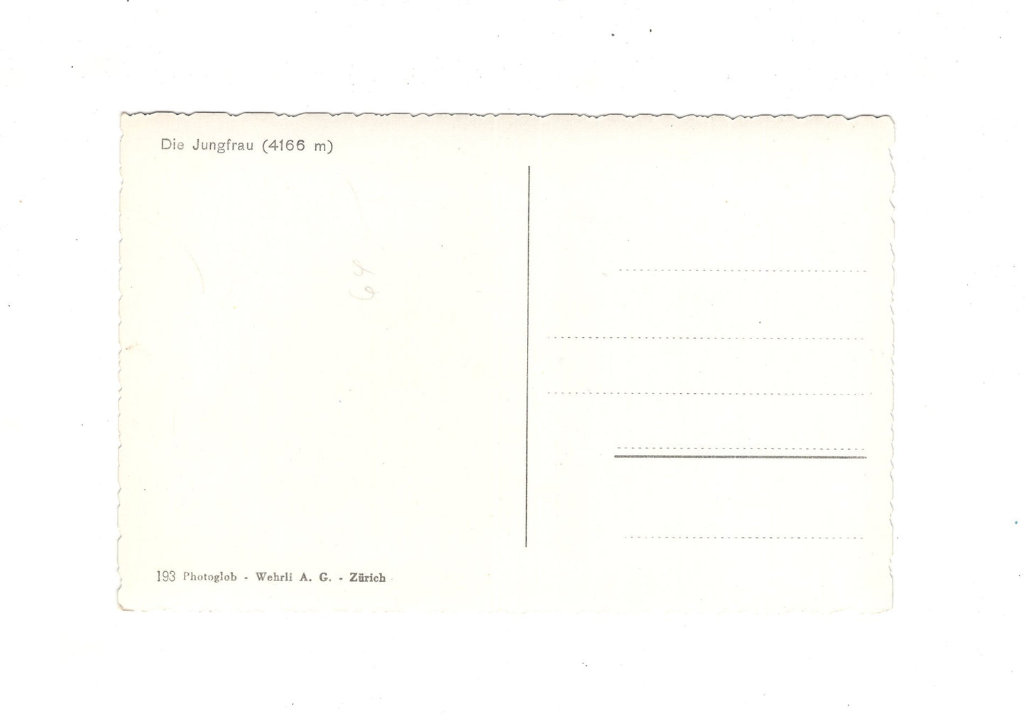 Ansichtskarte Die Jungfrau / Schweiz