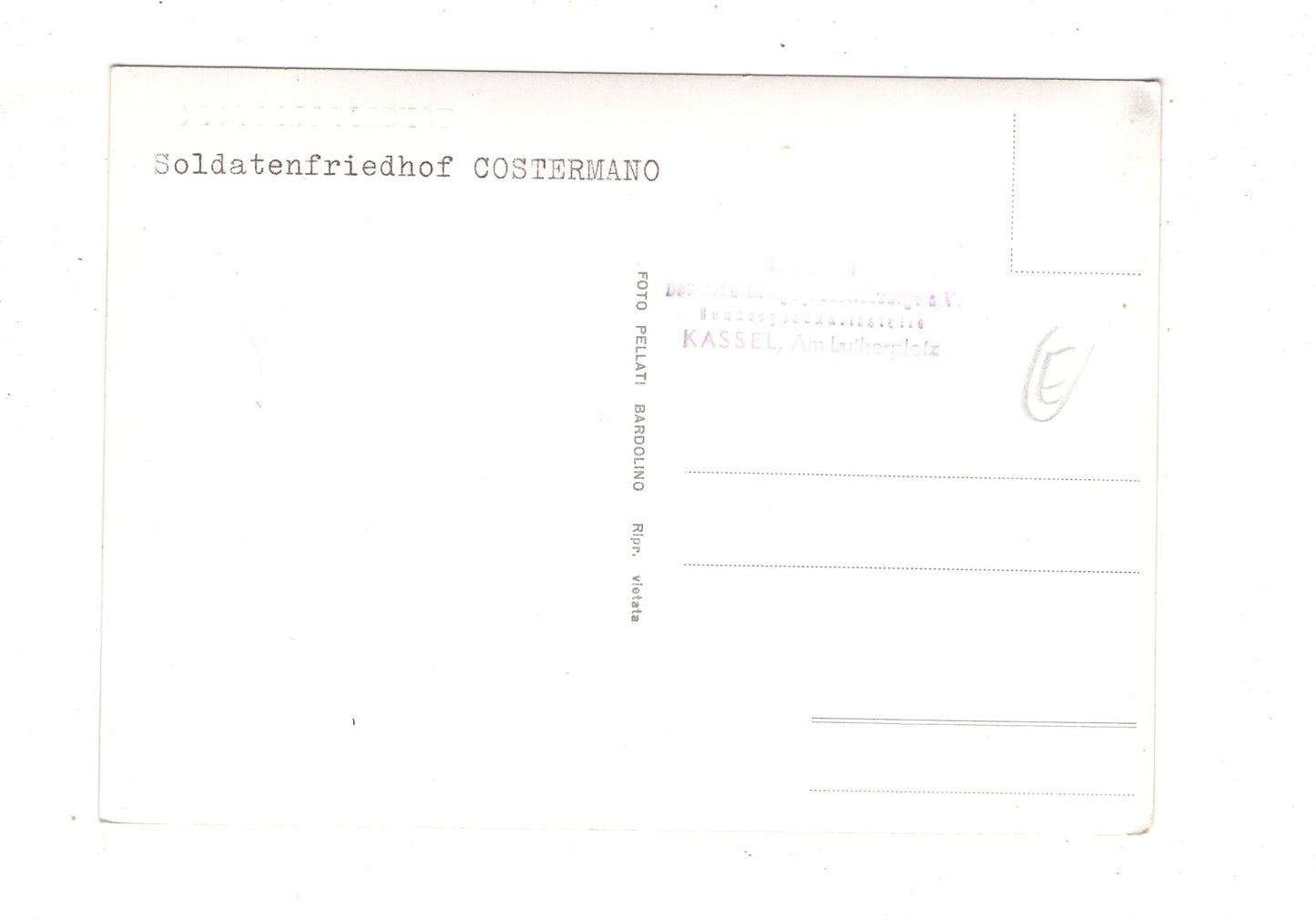 Ansichtskarte Soldatenfriedhof Costermano / Italien / N1-60