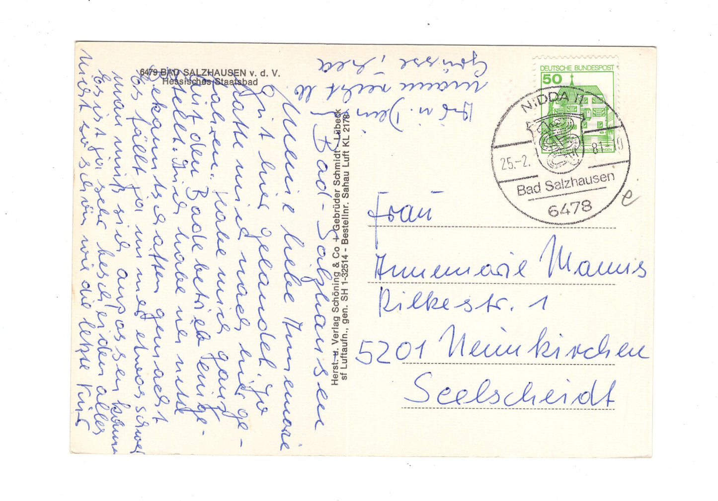 Ansichtskarte Bad Salzhausen v. d. V.