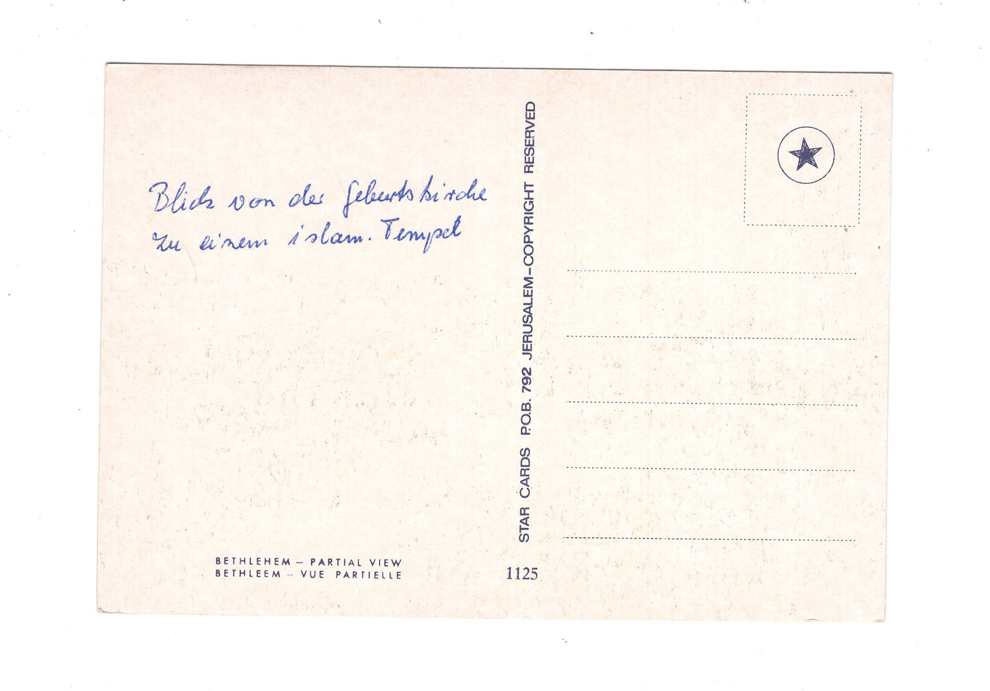 Ansichtskarte Bethlehem / Israel
