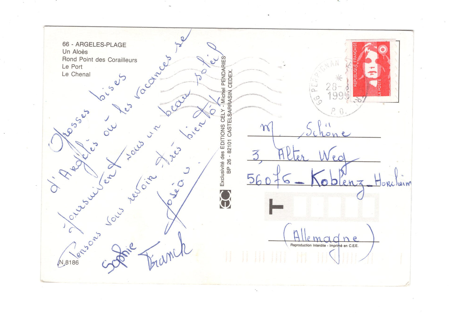 Ansichtskarte Argeles-Plage / Frankreich