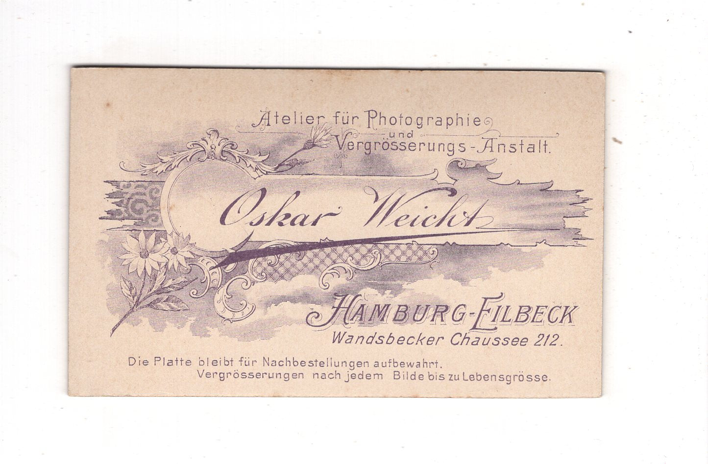 Fotografie Feines Paar - Hamburg 1900er / CDV L1-38