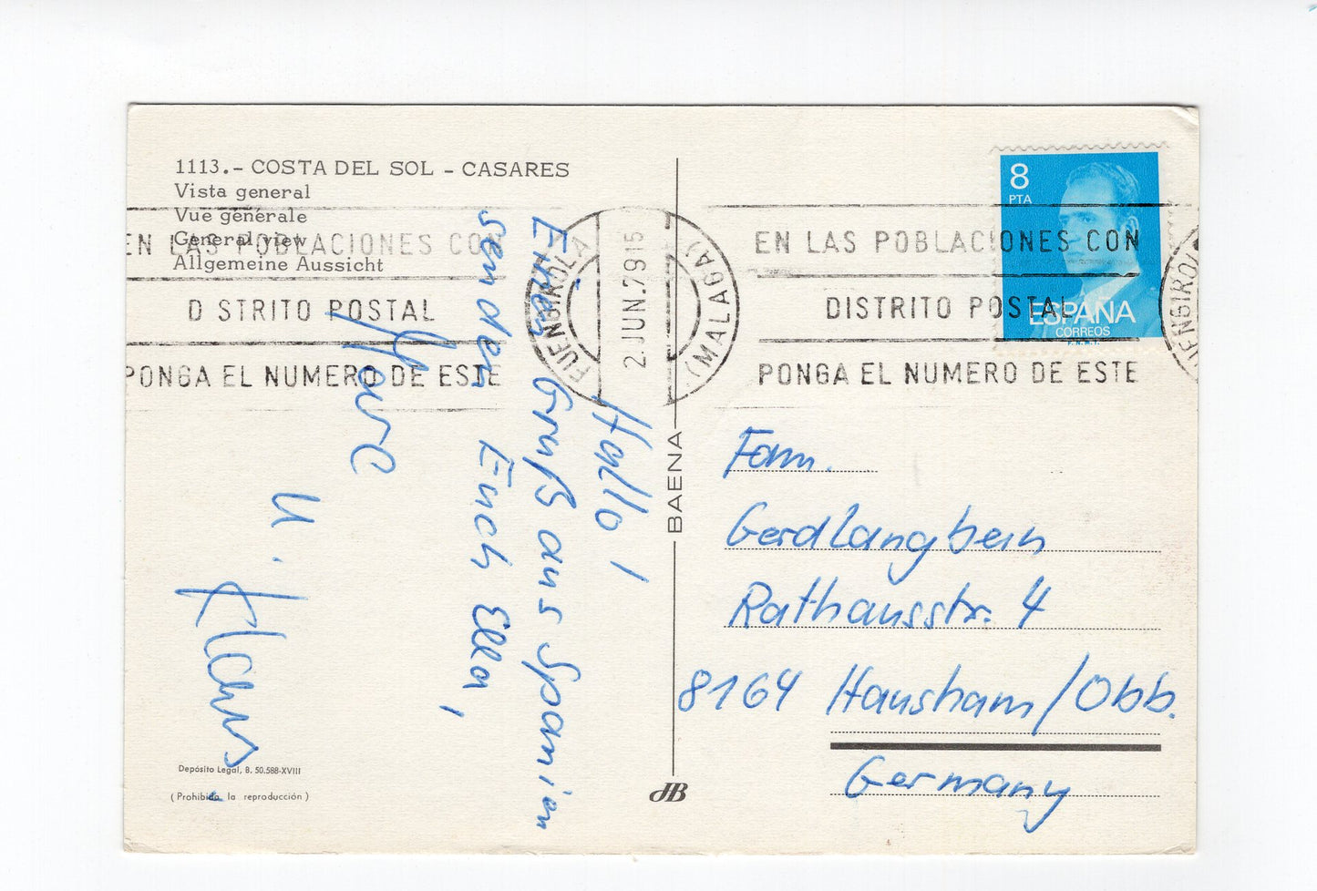 Ansichtskarte Casares / Costa del Sol / Spanien