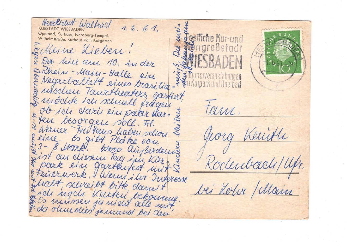 Ansichtskarte Grüße aus Wiesbaden / I1-65